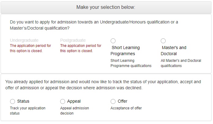 UNISA Application Tool