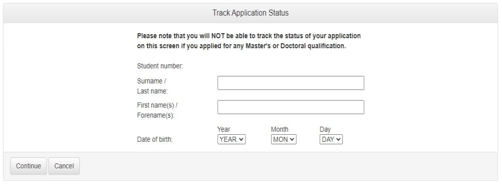 Unisa Application Status